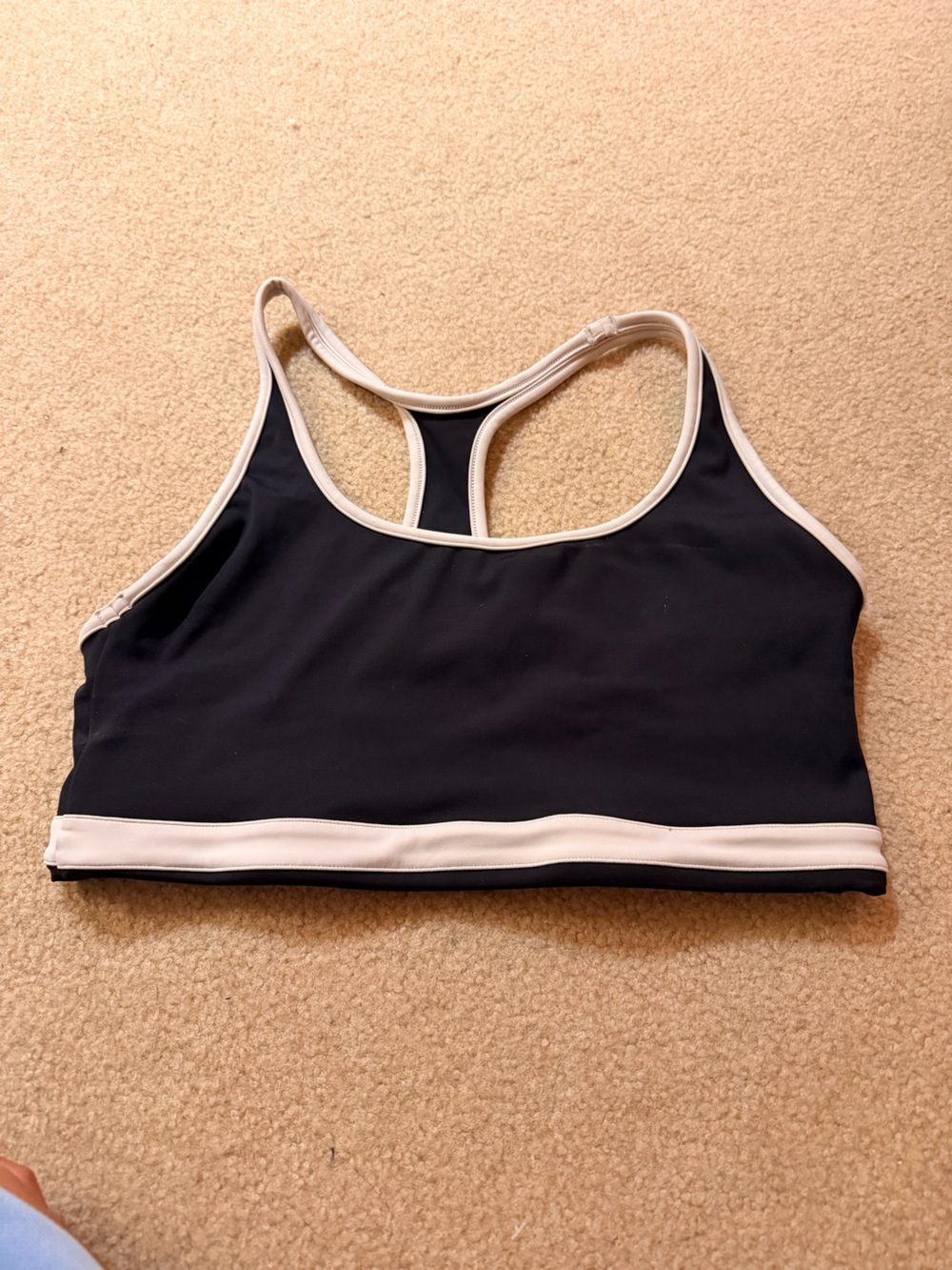 Black & White Racerback Sports Bra